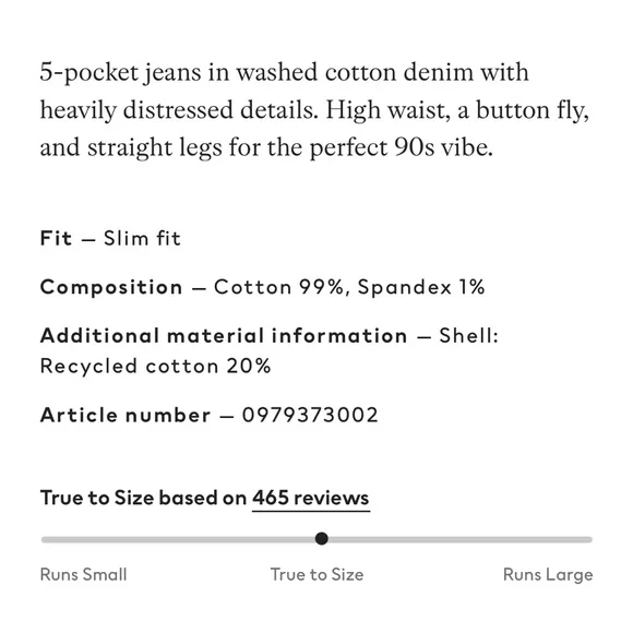 H&M 90s Straight Leg Jeans - Picture 4 of 9